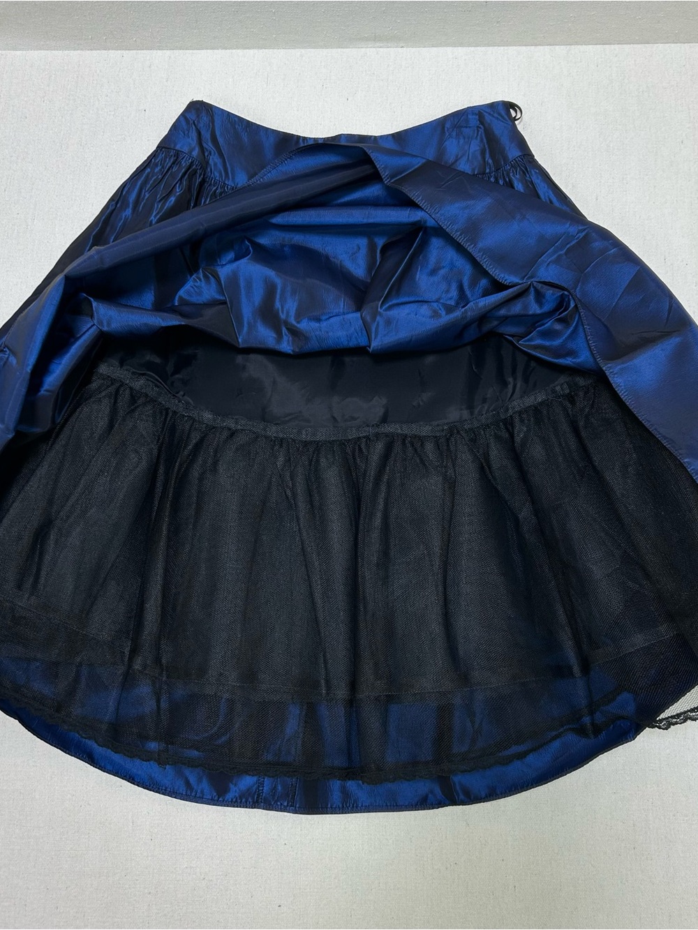Jessica McClintock Navy Blue and Gold A-Line Skirt Set - Picture 8 of 12